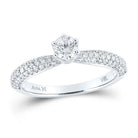 Dazzling Love: 14kt White Gold Round Diamond Solitaire Bridal Wedding Engagement Ring - Splendid Jewellery