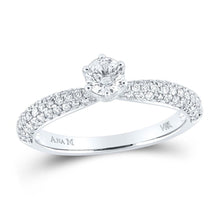 Load image into Gallery viewer, Dazzling Love: 14kt White Gold Round Diamond Solitaire Bridal Wedding Engagement Ring - Splendid Jewellery