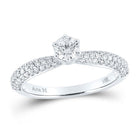 Dazzling Love: 14kt White Gold Round Diamond Solitaire Bridal Wedding Engagement Ring - Splendid Jewellery