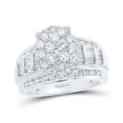 Dazzling Love Affair | 10kt White Gold Round Diamond Oval Bridal Wedding Engagement Ring 2 Cttw | Splendid Jewellery - Splendid Jewellery