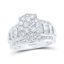 Load image into Gallery viewer, Dazzling Love Affair | 10kt White Gold Round Diamond Oval Bridal Wedding Engagement Ring 2 Cttw | Splendid Jewellery - Splendid Jewellery