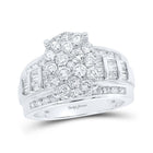 Dazzling Love Affair | 10kt White Gold Round Diamond Oval Bridal Wedding Engagement Ring 2 Cttw | Splendid Jewellery - Splendid Jewellery