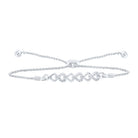 Dazzling Love: Sterling Silver Diamond Heart Bracelet - Splendid Jewellery