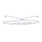 Dazzling Love: Sterling Silver Diamond Heart Bracelet - Splendid Jewellery