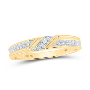 Dazzling Love's Embrace 10kt Yellow Gold His Hers Diamond Cluster Wedding Set - Splendid Jewellery