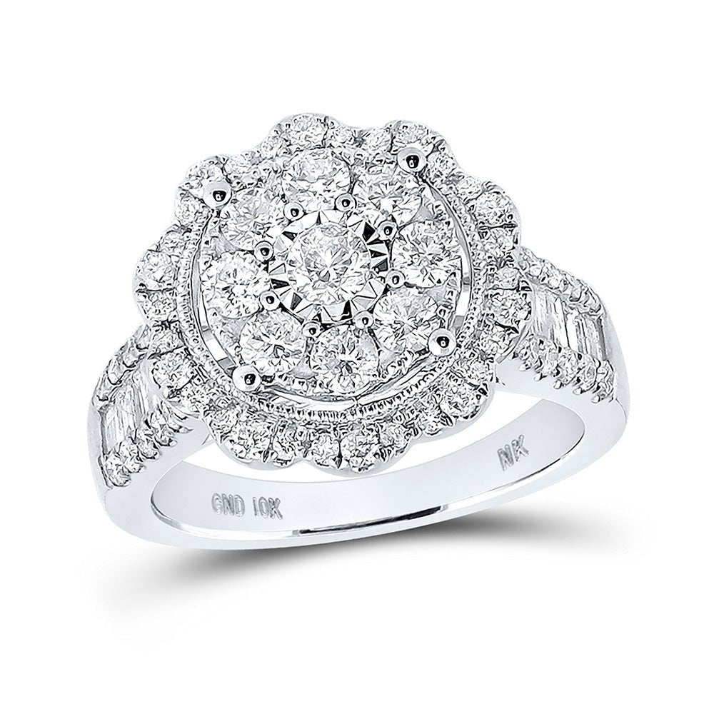 Dazzling Love's Embrace Diamond Cluster Ring - Splendid Jewellery