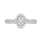 Dazzling Oval Diamond Cluster Ring in 10kt Yellow Gold product Top View from Splendid Jewellery