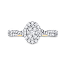Load image into Gallery viewer, Dazzling Oval Diamond Cluster Ring in 10kt Yellow Gold - Splendid Jewellery