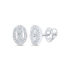 Dazzling Oval Diamond Earrings - 10kt White Gold Sparkle - Splendid Jewellery