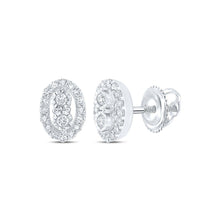 Load image into Gallery viewer, Dazzling Oval Diamond Earrings - 10kt White Gold Sparkle - Splendid Jewellery