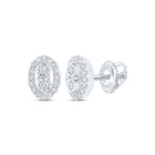 Dazzling Oval Diamond Earrings - 10kt White Gold Sparkle - Splendid Jewellery