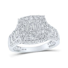 Dazzling Square Baguette Diamond Fashion Ring | 10kt White Gold 1 Cttw | Splendid Jewellery - Splendid Jewellery