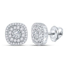 Dazzling Square Diamond Earrings in 10kt White Gold - A Sparkling Masterpiece - Splendid Jewellery