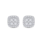 Dazzling Square Diamond Earrings in 14kt White Gold - Splendid Jewellery
