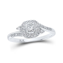 Load image into Gallery viewer, Dazzling Square Diamond Fashion Ring | 10kt White Gold Womens Round Diamond Square Ring 1/3 Cttw - Splendid Jewellery