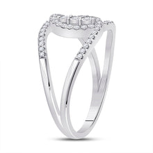 Load image into Gallery viewer, Dazzling Trio | 14kt White Gold Womens Round Diamond Fashion 3 - stone Ring 1/5 Cttw - Splendid Jewellery