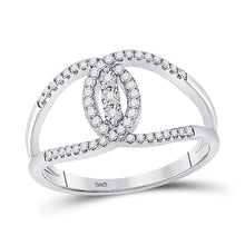 Load image into Gallery viewer, Dazzling Trio | 14kt White Gold Womens Round Diamond Fashion 3 - stone Ring 1/5 Cttw - Splendid Jewellery