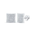 Dazzling White Gold Diamond Square Earrings - Splendid Jewellery