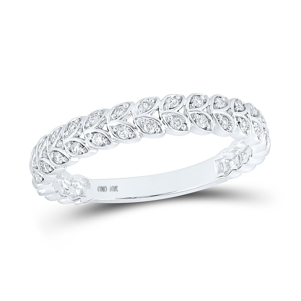 Delicate Diamond Vine Leaf Stackable Band - Splendid Jewellery