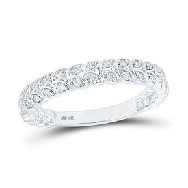 Delicate Diamond Vine Leaf Stackable Band - Splendid Jewellery