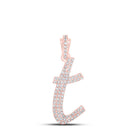 Delicate Rose Gold Diamond Initial Pendant - Splendid Jewellery