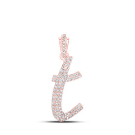 Delicate Rose Gold Diamond Initial Pendant - Splendid Jewellery