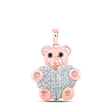 Load image into Gallery viewer, Romantic Rose Gold Diamond Animal Pendant - Alternate view 1 from Splendid Jewellery