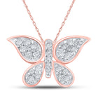 Enchanting Rose Gold Butterfly Diamond Pendant - Alternate view 1 from Splendid Jewellery