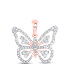 Enchanting Rose Gold Diamond Butterfly Pendant - Alternate view 1 from Splendid Jewellery
