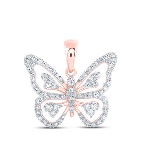 Enchanting Rose Gold Diamond Butterfly Pendant - Alternate view 1 from Splendid Jewellery