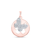 Rose Gold Diamond Butterfly Pendant: A Symbol of Elegance and Transformation - Alternate view 1 from Splendid Jewellery