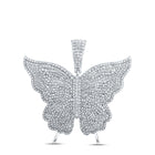 Enchanting Diamond Butterfly Pendant - 4-1/5 Cttw, 10kt White Gold Top view from the 10Kt White Gold Womens Round Diamond Butterfly Pendant 4 1 5 Cttwpin219157 collection by Splendid Jewellery