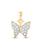 Enchanting Gold Butterfly Diamond Pendant product  Top View from Splendid Jewellery