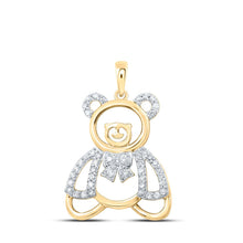 Load image into Gallery viewer, Enchanting 10kt Yellow Gold Diamond Animal &amp; Bug Pendant - Top View