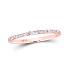 Radiant Rose Gold Baguette Diamond Band Ring - A Dazzling Symbol of Love and Elegance - Alternate view 1 from Splendid Jewellery