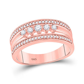 Radiant Rose Gold Diamond Eternity Band - Alternate view 1 from Splendid Jewellery