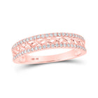 Radiant Rose Gold Diamond Band: 1/5 Cttw of Elegance and Brilliance - Alternate view 1 from Splendid Jewellery