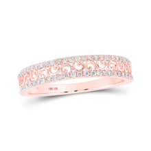 Load image into Gallery viewer, Sparkling Rose Gold Diamond Eternity Band - Alternate view 1 from Splendid Jewellery