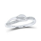 Radiant Brilliance | 10kt White Gold Women's Round Diamond Band Ring 1/10 Cttw Top view from the 10Kt White Gold Womens Round Diamond Band Ring 1 10 Cttwpin215648 collection by Splendid Jewellery