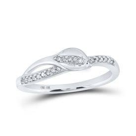 Radiant Brilliance | 10kt White Gold Women's Round Diamond Band Ring 1/10 Cttw Top view from the 10Kt White Gold Womens Round Diamond Band Ring 1 10 Cttwpin215648 collection by Splendid Jewellery