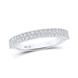 Captivating Brilliance | 10kt White Gold Womens Round Diamond Band Ring 1/2 Cttw Top view from the 10Kt White Gold Womens Round Diamond Band Ring 1 2 Cttwpin280889 collection by Splendid Jewellery