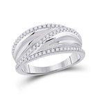 Radiant Brilliance | 10kt White Gold Womens Round Diamond Band Ring 1/3 Cttw Top view from the 10Kt White Gold Womens Round Diamond Band Ring 1 3 Cttwpin282609 collection by Splendid Jewellery