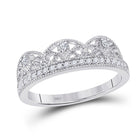 Dazzling Brilliance | 10kt White Gold Womens Round Diamond Band Ring 1/5 Cttw | Splendid Jewellery Top view from the 10Kt White Gold Womens Round Diamond Band Ring 1 5 Cttwpin280524 collection by Splendid Jewellery