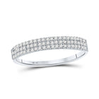 Dazzling Brilliance | 10kt White Gold Womens Round Diamond Band Ring 1/5 Cttw Top view from the 10Kt White Gold Womens Round Diamond Band Ring 1 5 Cttwpin226960 collection by Splendid Jewellery