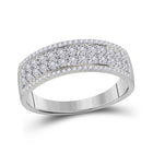 Ethereal Sparkle | 10kt White Gold Womens Round Diamond Band Ring 1/6 Cttw Top view from the 10Kt White Gold Womens Round Diamond Band Ring 1 6 Cttwpin246714 collection by Splendid Jewellery