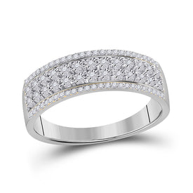 Ethereal Sparkle | 10kt White Gold Womens Round Diamond Band Ring 1/6 Cttw Top view from the 10Kt White Gold Womens Round Diamond Band Ring 1 6 Cttwpin246714 collection by Splendid Jewellery