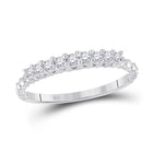 Sparkling Brilliance Diamond Band Top view from the 10Kt White Gold Womens Round Diamond Single Row Band Ring 1 4 Cttwpin282722 collection by Splendid Jewellery