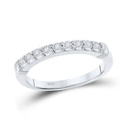 Sparkling Elegance: 10kt White Gold Women's Round Diamond Single Row Band Ring 1/8 Cttw Top view from the 10Kt White Gold Womens Round Diamond Single Row Band Ring 1 8 Cttwpin221914 collection by Splendid Jewellery