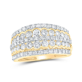 Captivating Elegance: 10kt Yellow Gold Diamond Band Ring product  Top View from Splendid Jewellery