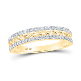 Radiant Glow 10kt Yellow Gold Diamond Band Ring product  Top View from Splendid Jewellery